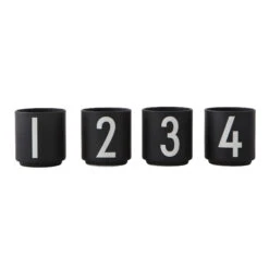 Design Letters Espressokopjes 4-pack Zwart