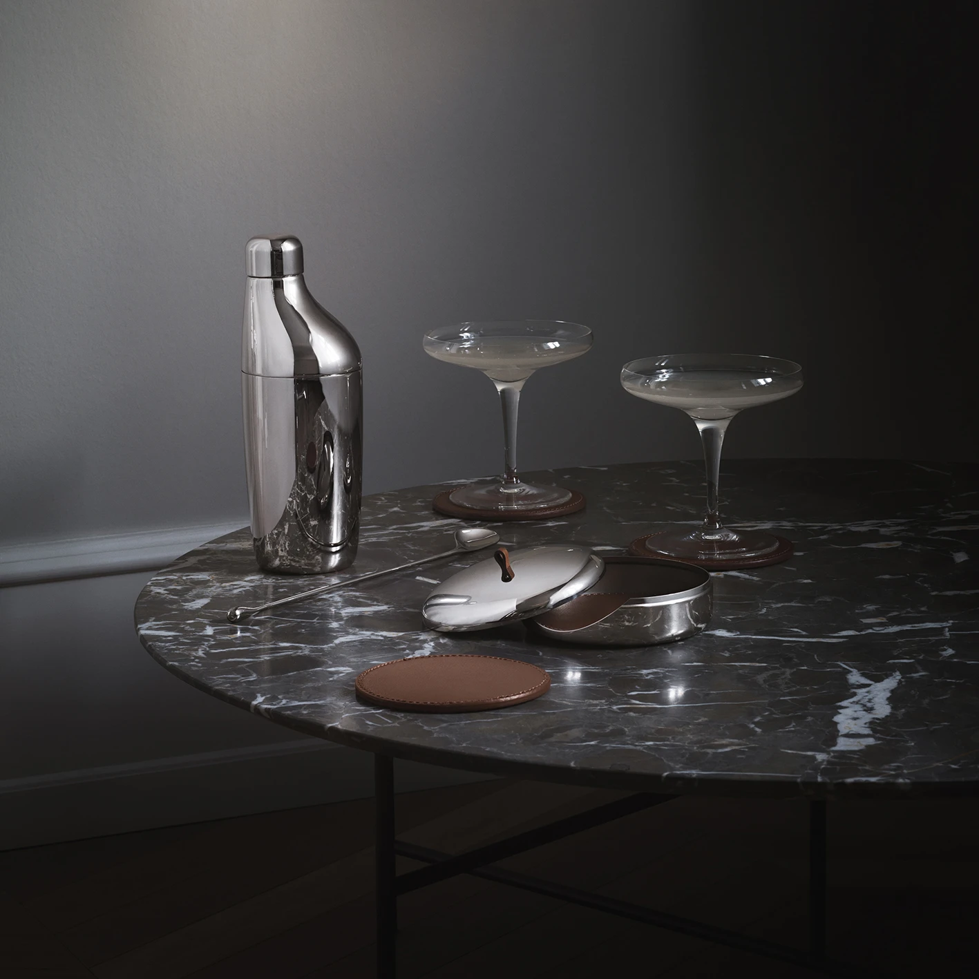 Georg Jensen Sky Glasonderzetters 4-pack 4 Georg Jensen Sky Glasonderzetters 4-pack - Afbeelding 2